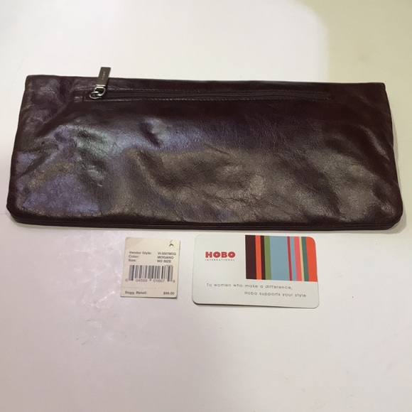 Hobo dark brown leather clutch NWT - Picture 4 of 6
